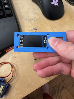 3D printed lib with header clearance popped out